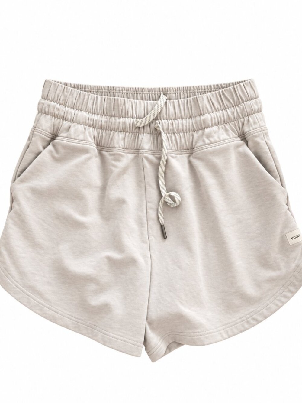 Vuori Halo Performance Shorts Beige Drawstring DreamKnit Athleisure Small
